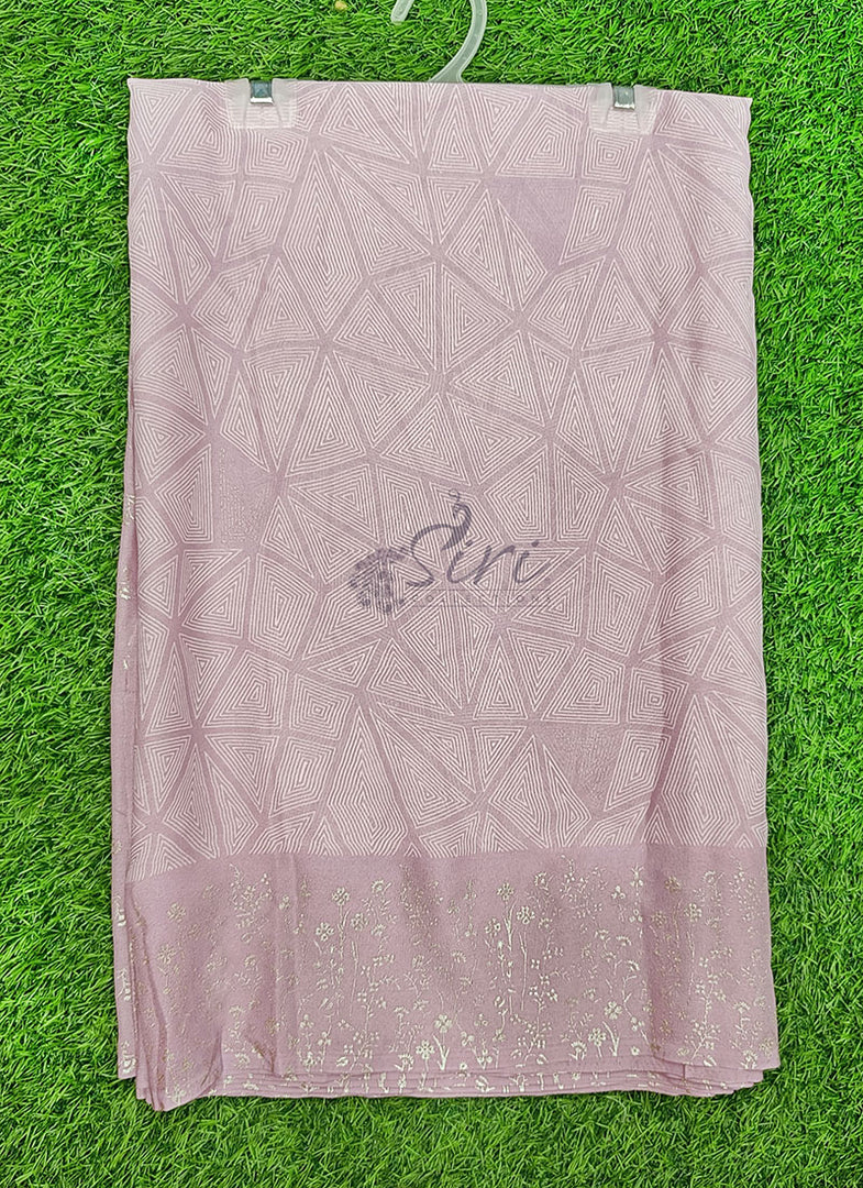 Beautiful Printed Moss Georgette Saree