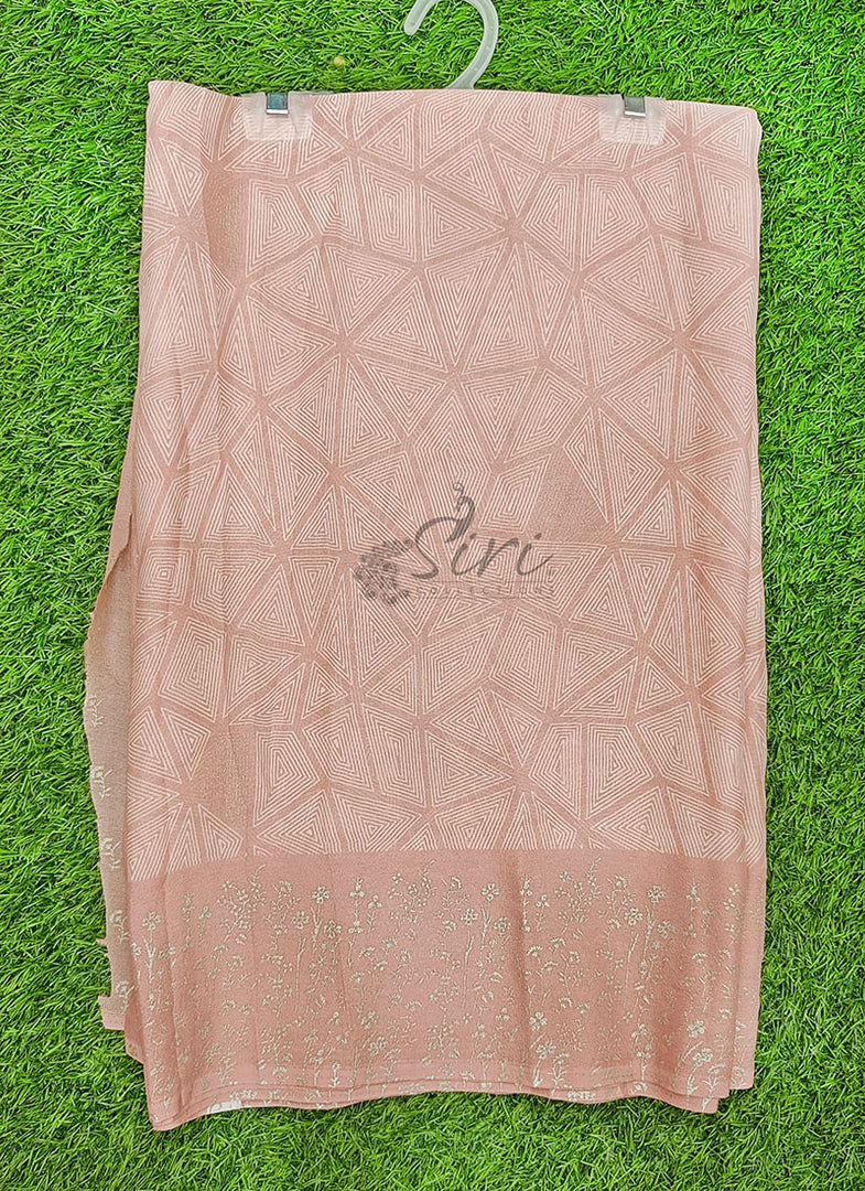 Beautiful Printed Moss Georgette Saree