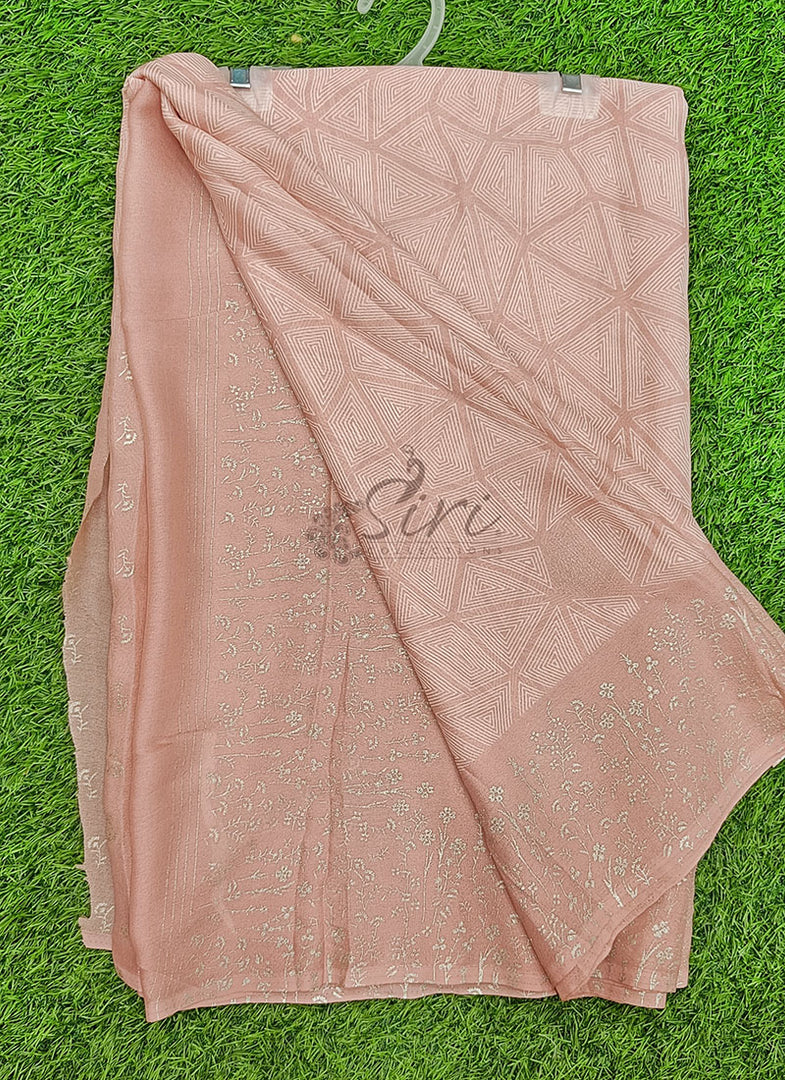 Beautiful Printed Moss Georgette Saree