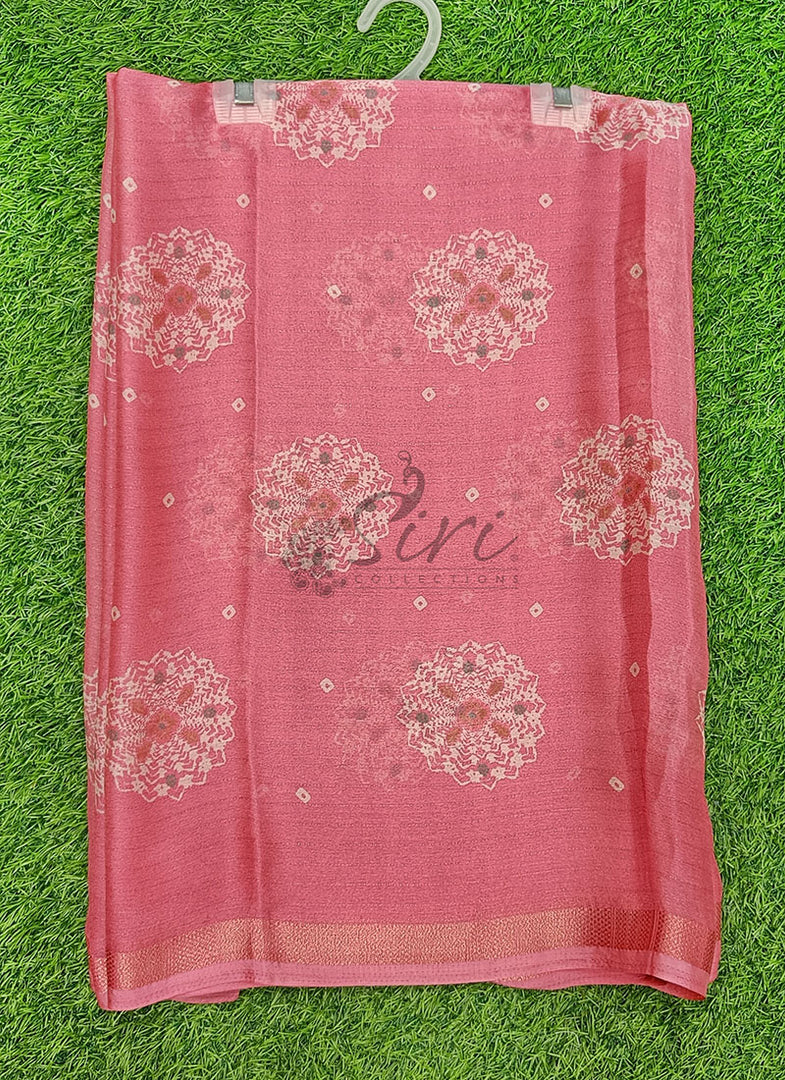 Beautiful Printed Moss Georgette Saree