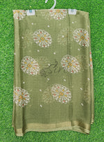 Load image into Gallery viewer, Beautiful Printed Moss Georgette Saree