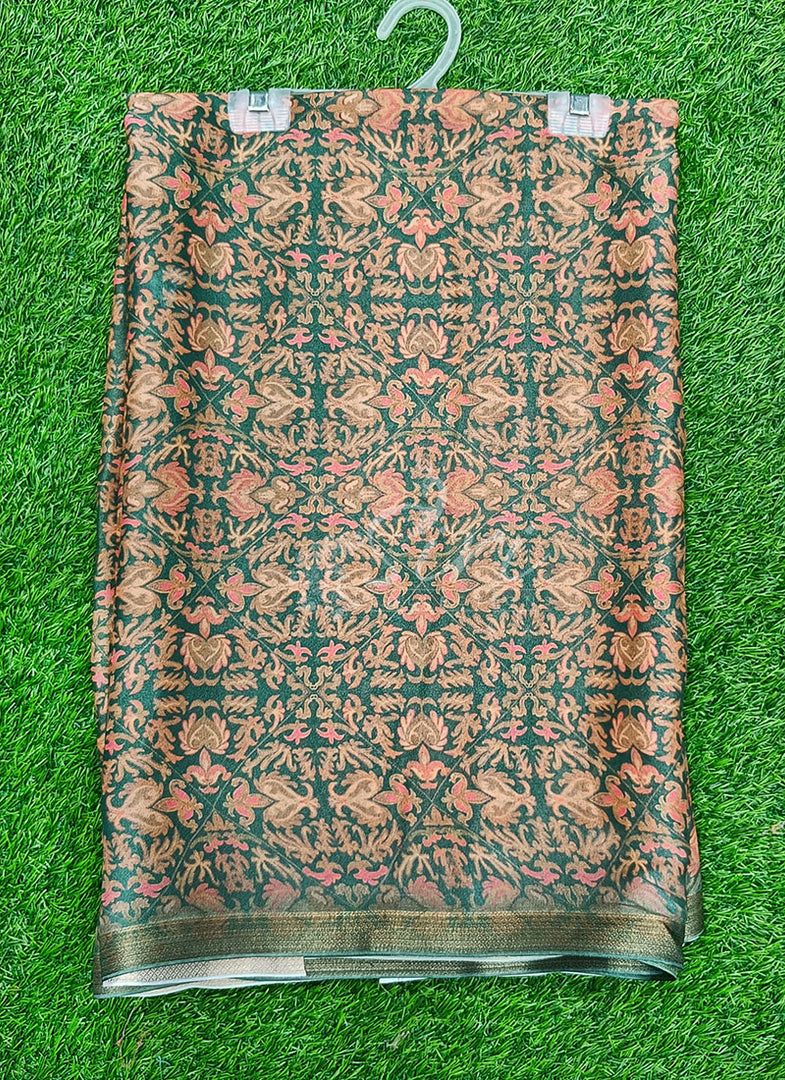Beautiful Digital Print Moss Georgette Saree