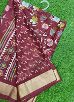 Load image into Gallery viewer, Beautiful Printed Moss Georgette Saree