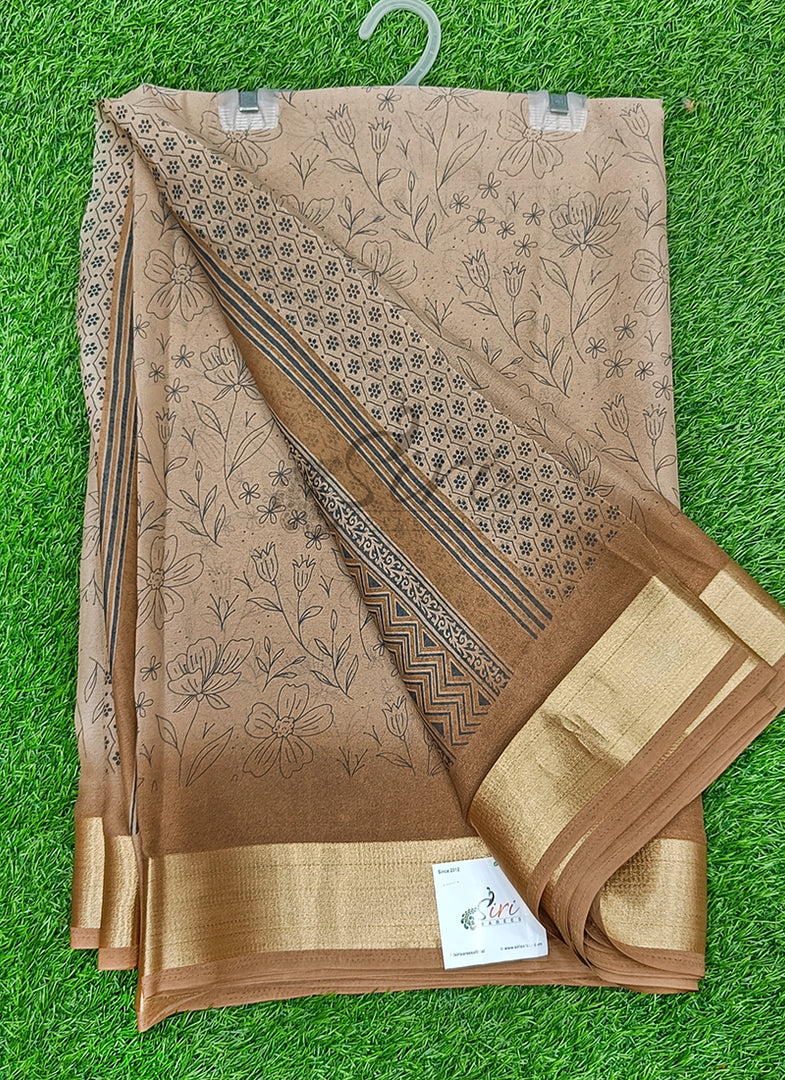 Beautiful Printed Moss Georgette Saree