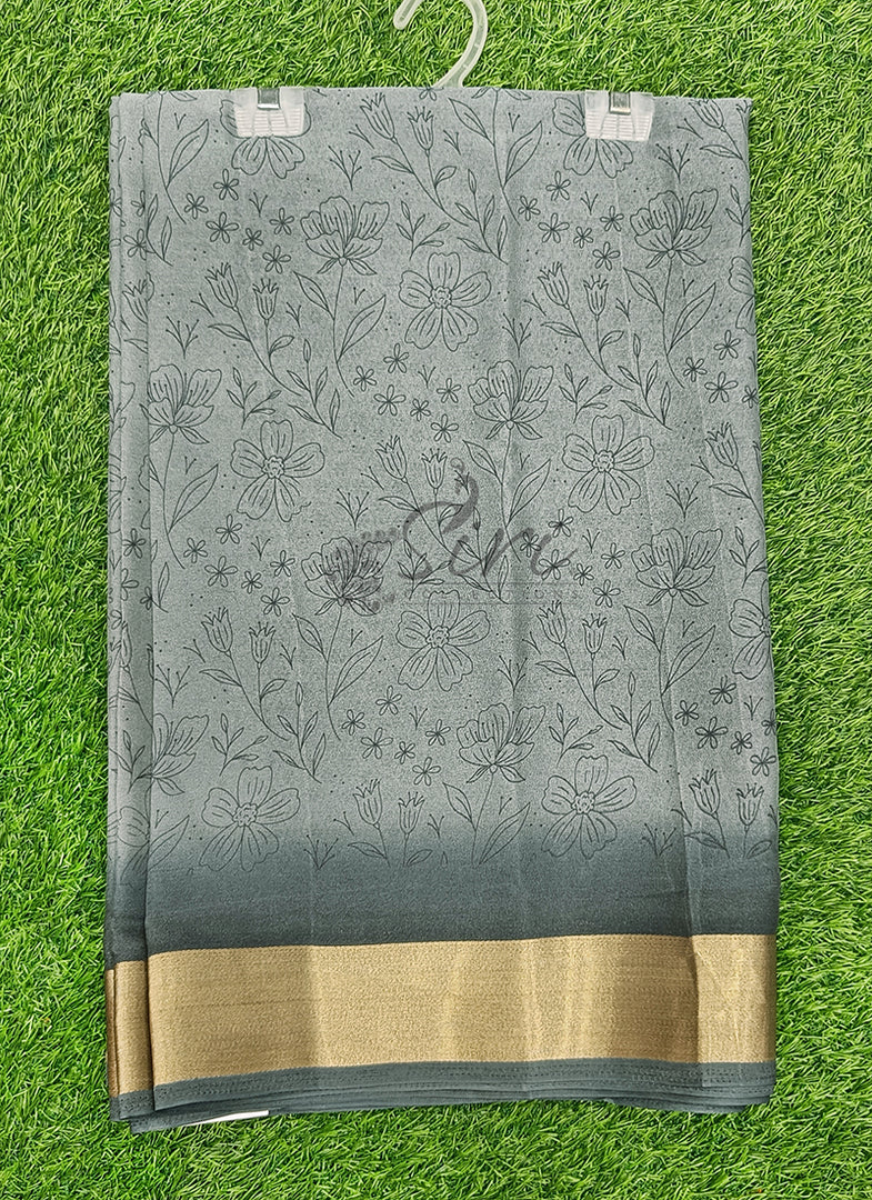 Beautiful Printed Moss Georgette Saree