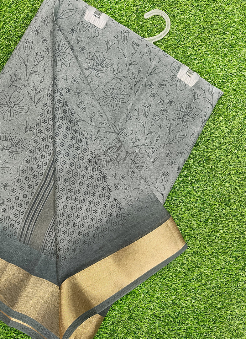 Beautiful Printed Moss Georgette Saree