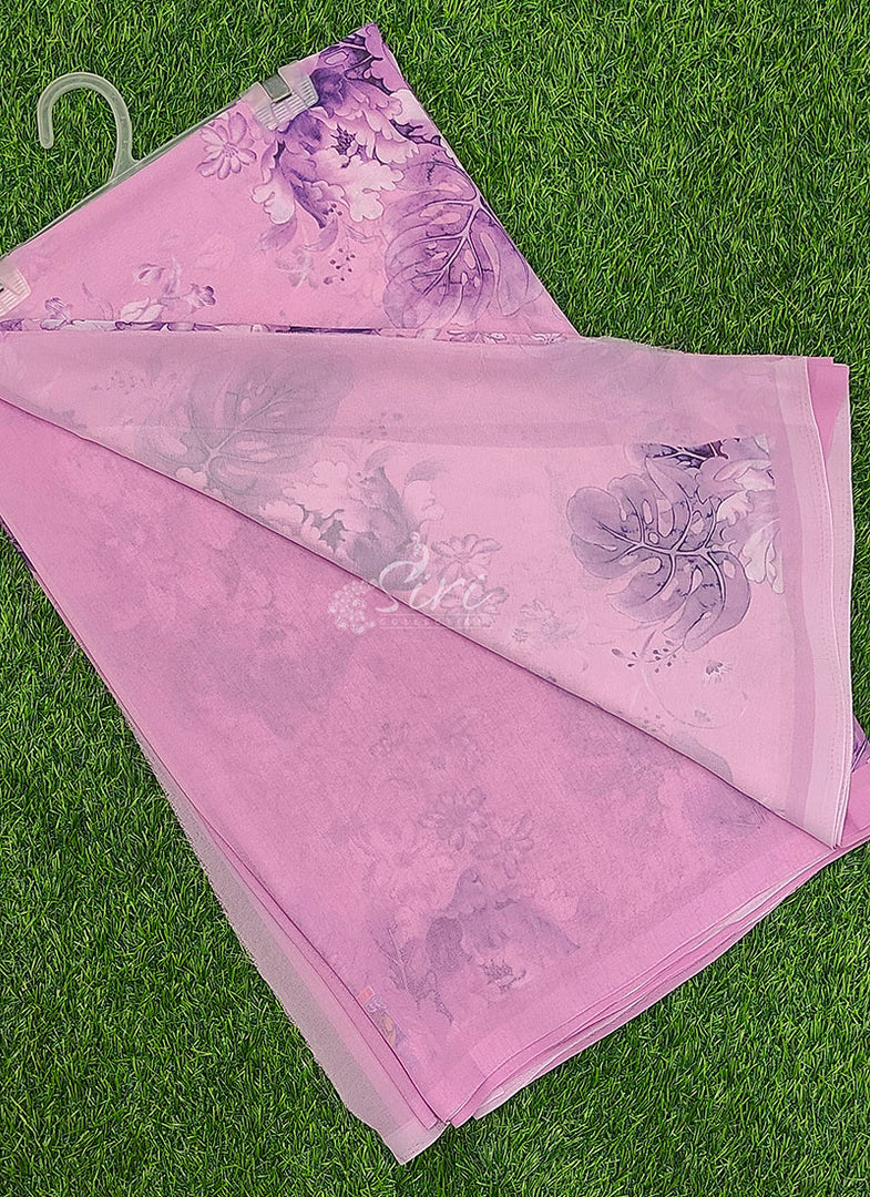 Latest Beautiful Digital Print Floral Georgette Saree