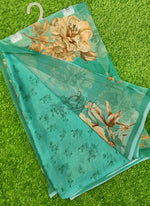Load image into Gallery viewer, Latest Beautiful Digital Print Floral Georgette Saree