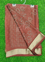Load image into Gallery viewer, Beautiful Printed Moss Georgette Saree