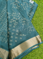 Load image into Gallery viewer, Beautiful Printed Moss Georgette Saree