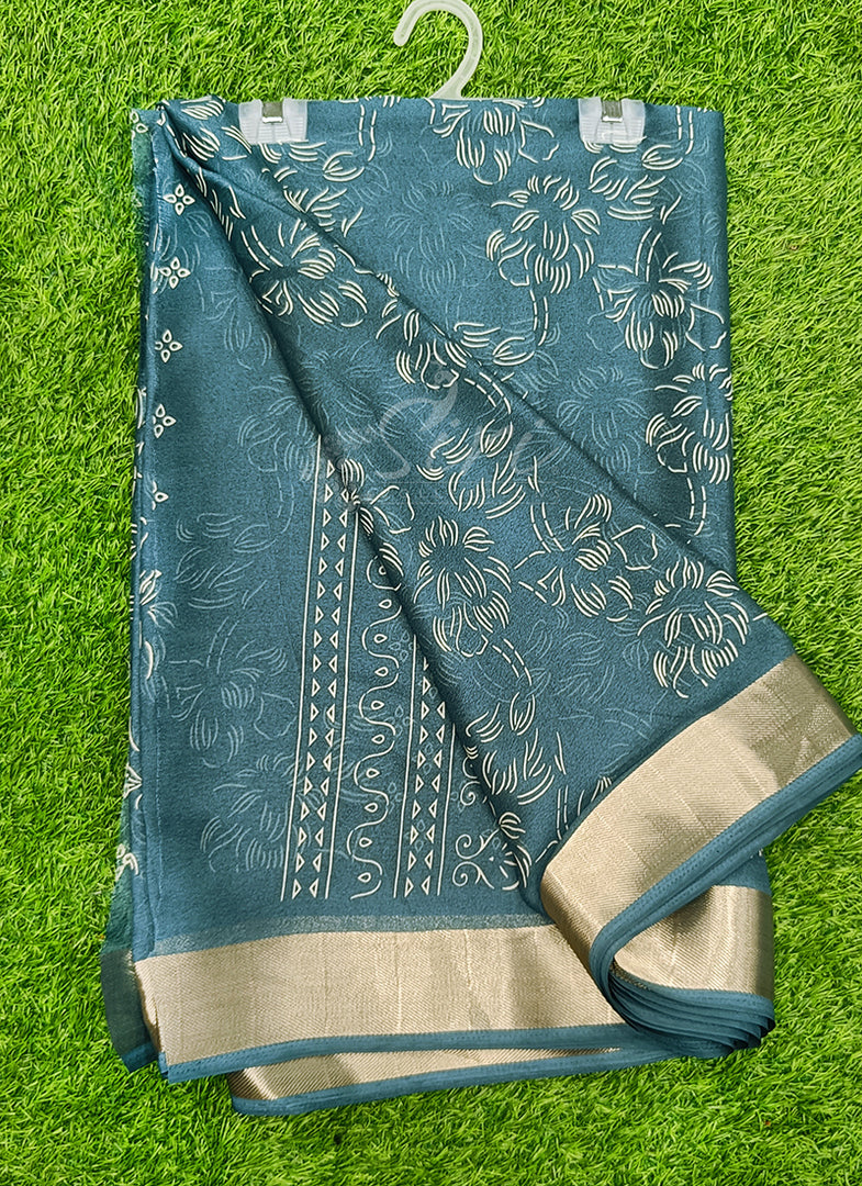 Beautiful Printed Moss Georgette Saree