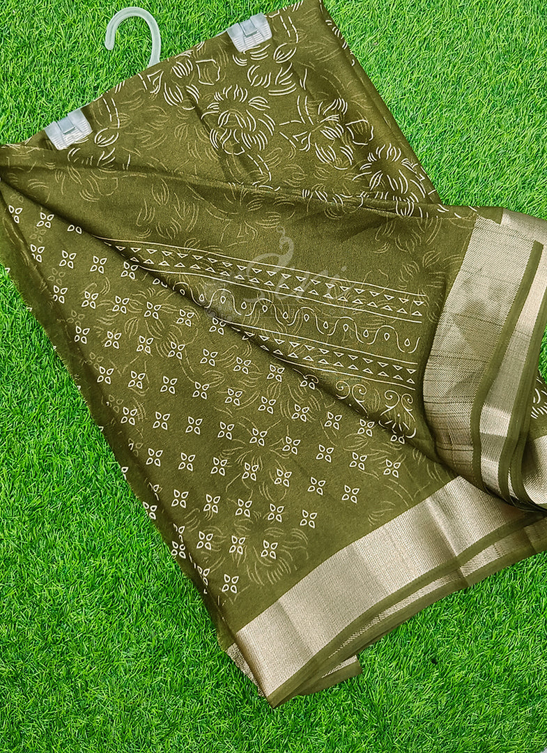 Beautiful Printed Moss Georgette Saree