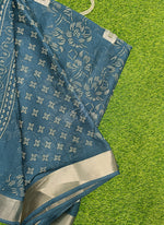 Load image into Gallery viewer, Beautiful Printed Moss Georgette Saree