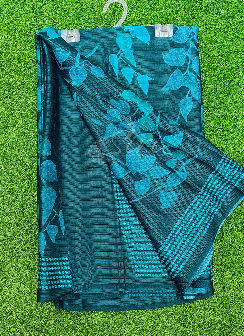 Trendy Digital Print Georgette Saree in Fine Shimmer Stripes