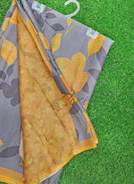 Load image into Gallery viewer, Trendy Digital Print Georgette Saree in Fine Shimmer Stripes