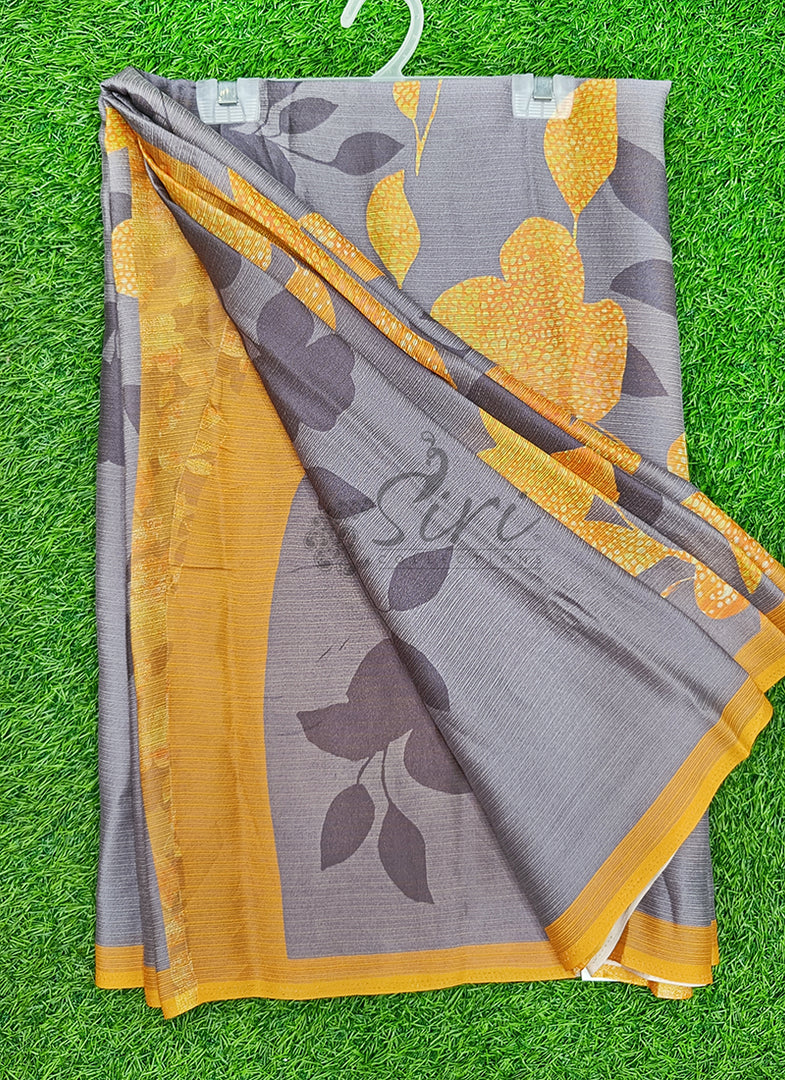 Trendy Digital Print Georgette Saree in Fine Shimmer Stripes