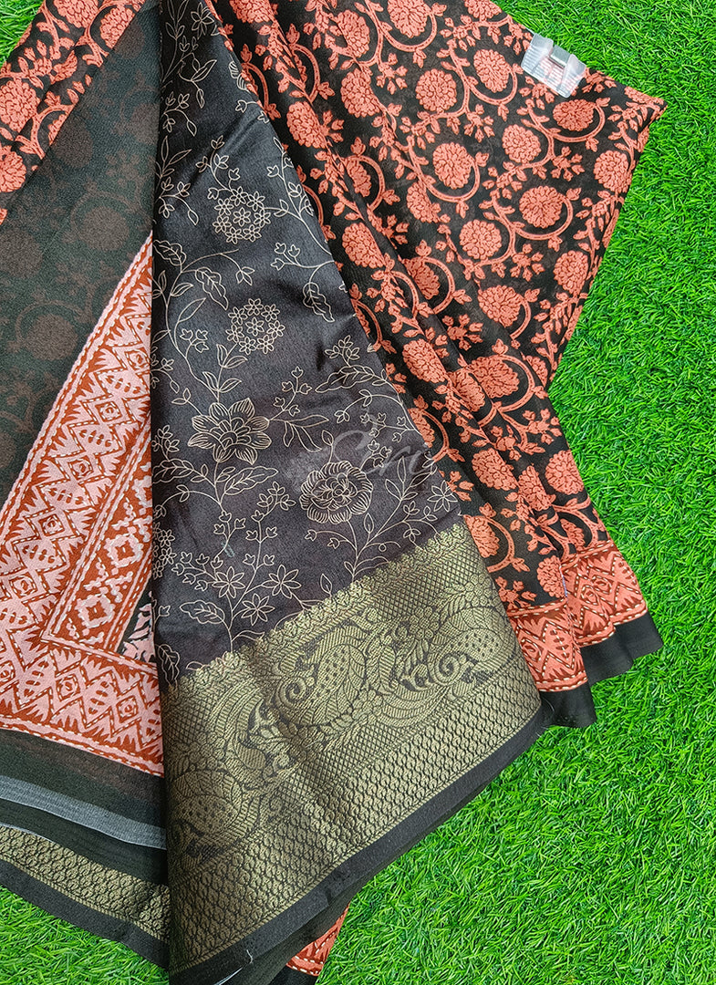 Latest Beautiful Premium Digital Print Floral Georgette Saree