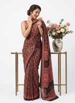 Load image into Gallery viewer, Latest Beautiful Premium Digital Print Floral Georgette Saree