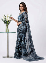 Load image into Gallery viewer, Latest Beautiful Premium Digital Print Floral Georgette Saree