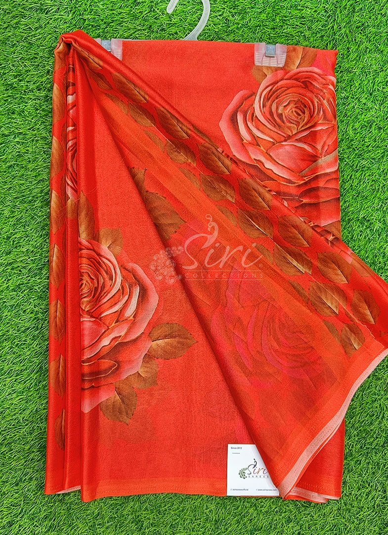Siri Collections Latest Digital Print Crepe Georgette Saree