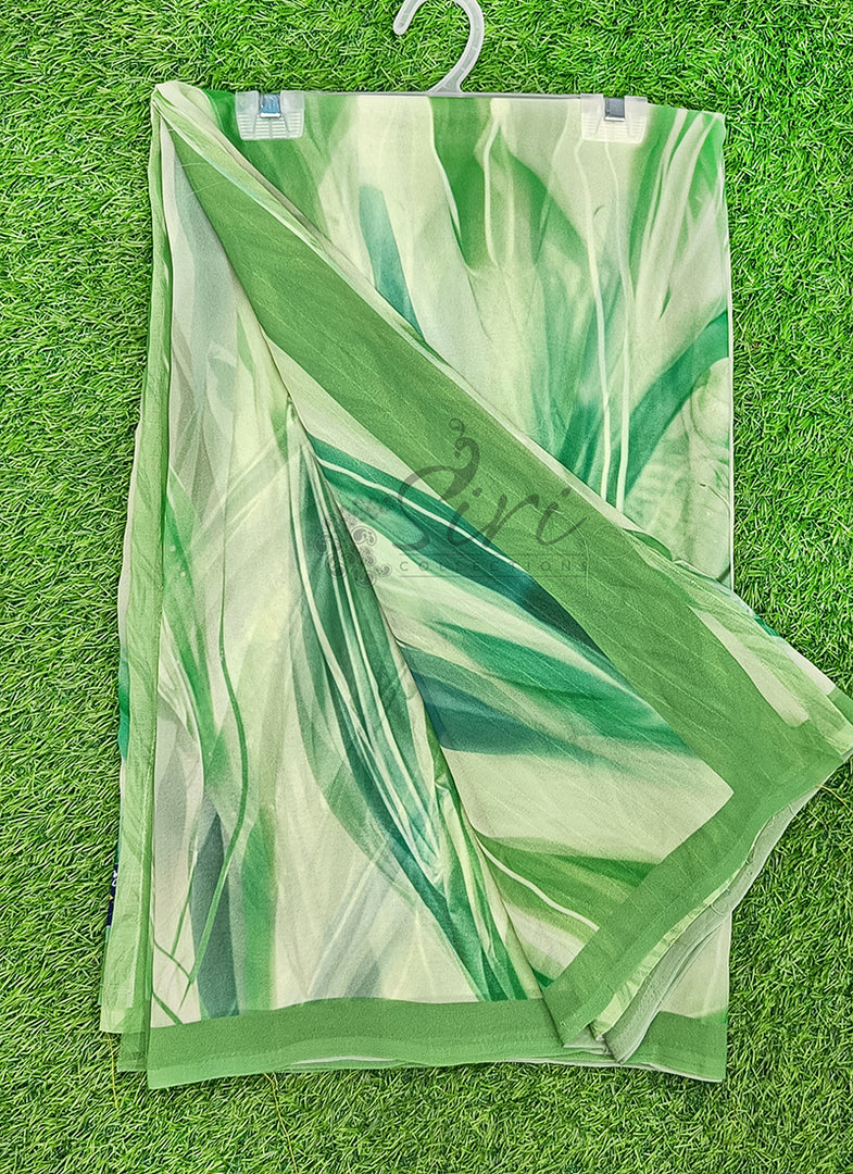 Latest Beautiful Digital Print Floral Georgette Saree