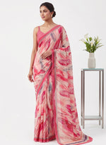Load image into Gallery viewer, Latest Beautiful Digital Print Floral Georgette Saree