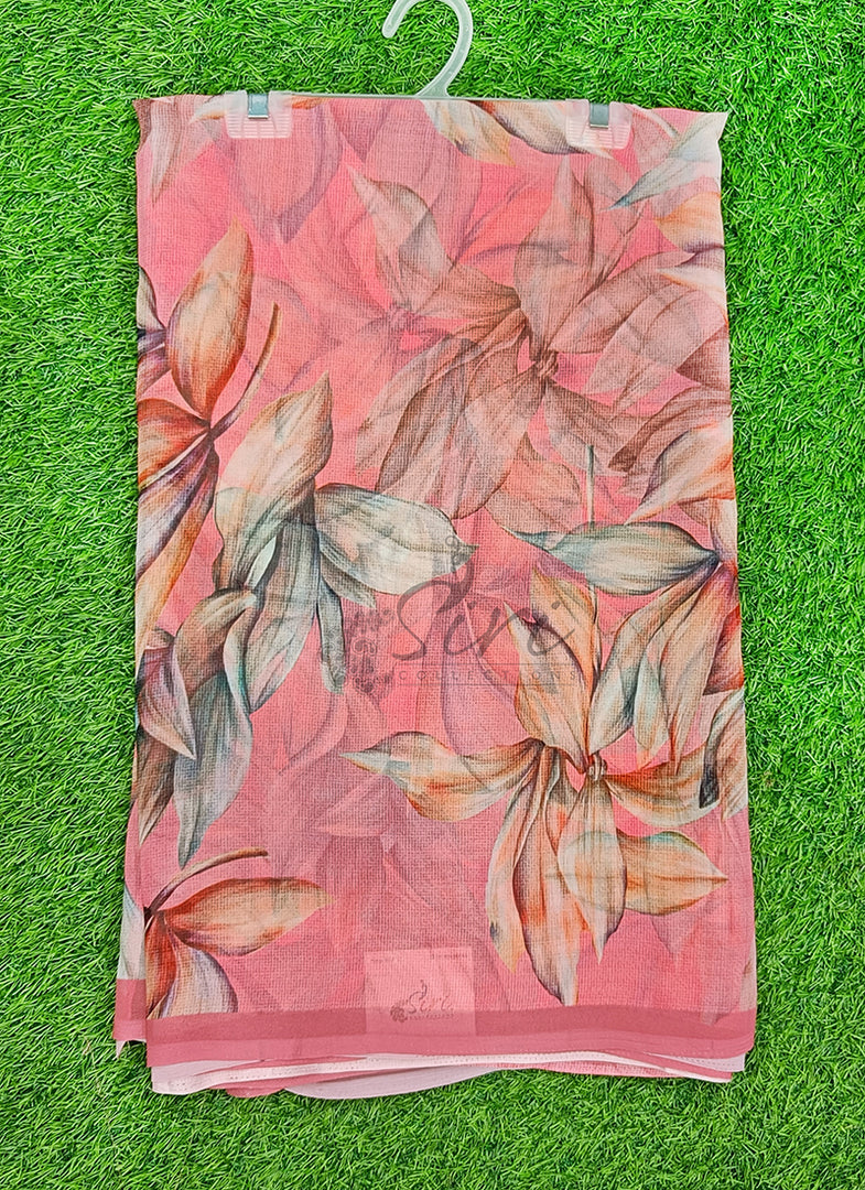 Latest Beautiful Digital Print Floral Georgette Saree