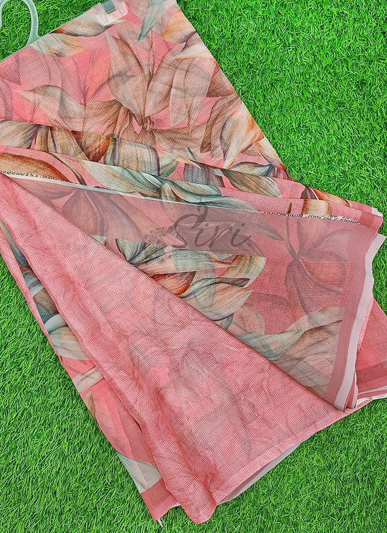 Latest Beautiful Digital Print Floral Georgette Saree
