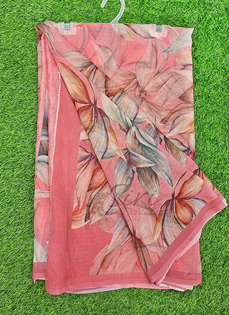 Latest Beautiful Digital Print Floral Georgette Saree
