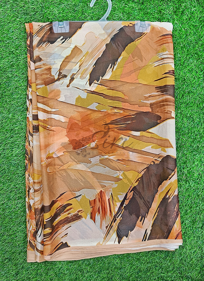 Latest Trendy Digital Print Floral Georgette Saree