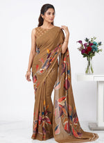 Load image into Gallery viewer, Latest Trendy Digital Print Floral Georgette Saree with Blouse