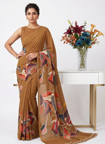 Load image into Gallery viewer, Latest Trendy Digital Print Floral Georgette Saree with Blouse