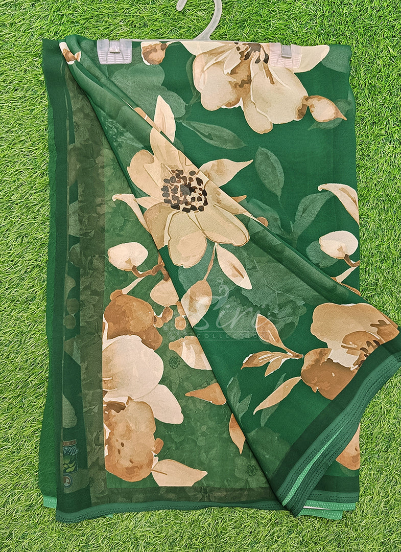 Latest Premium Digital Print Floral Georgette Saree with Blouse