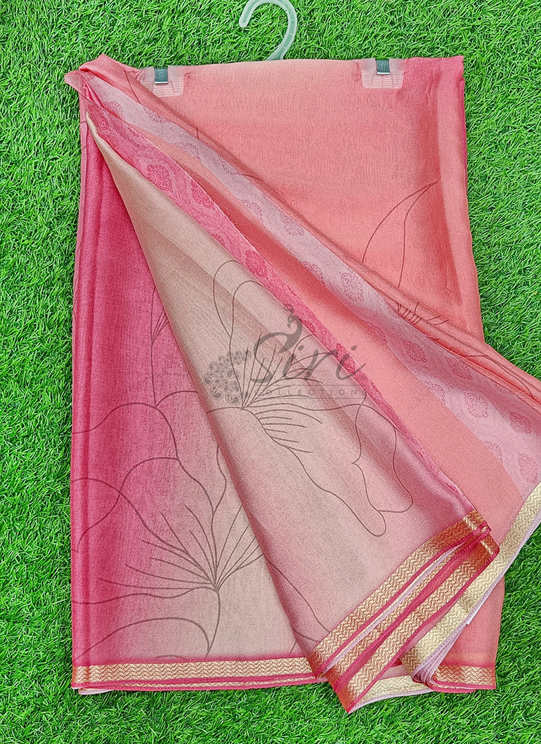 Latest Premium Digital Print Floral Georgette Saree with Blouse