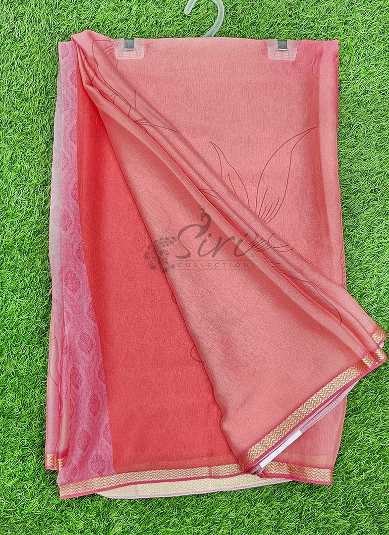 Latest Premium Digital Print Floral Georgette Saree with Blouse