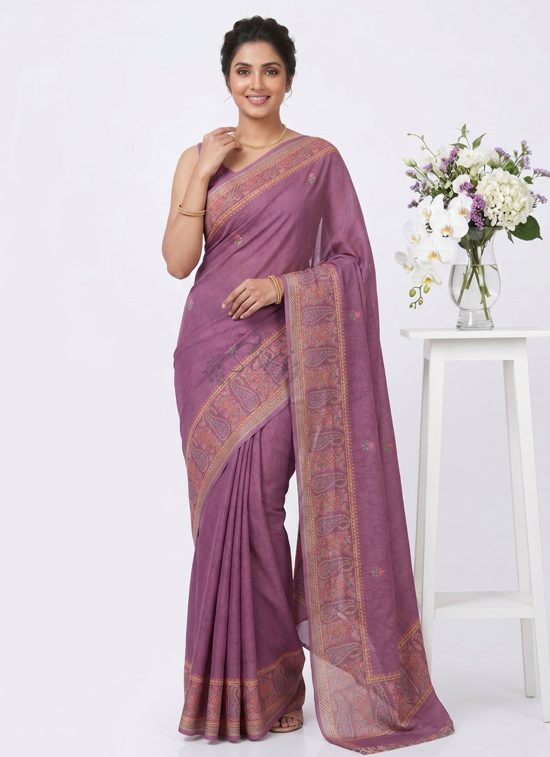 Siri Collections Premium Digital Print Georgette Saree with Blouse
