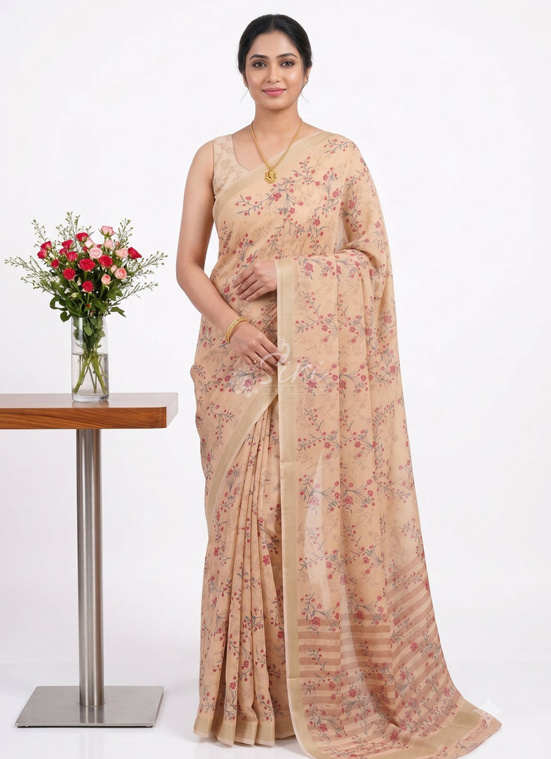 Latest Beautiful Digital Print Crepe Georgette Saree