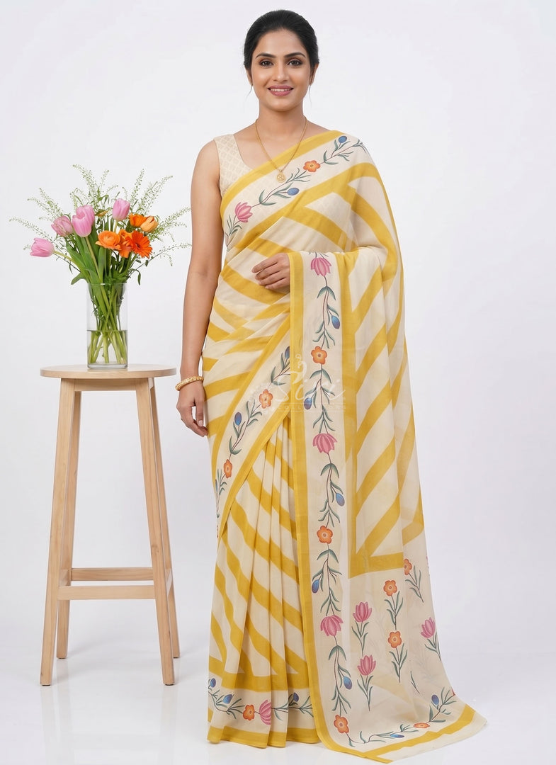 Latest Beautiful Digital Print Crepe Georgette Saree