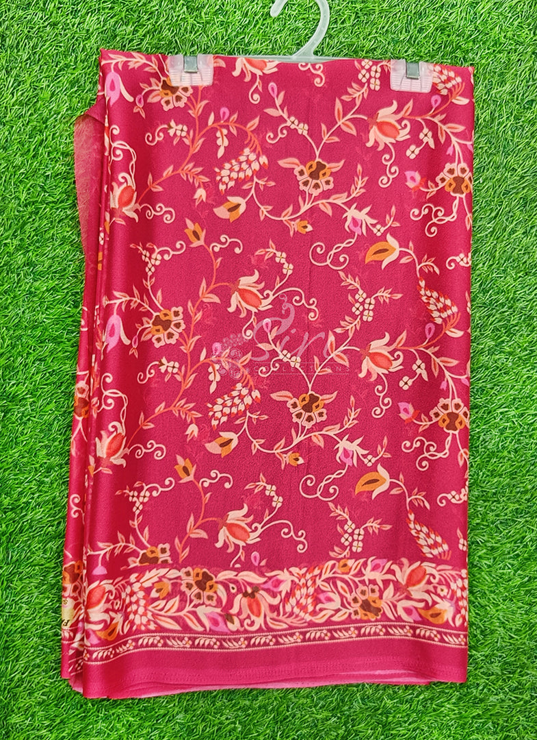 Siri Collections Latest Digital Print Crepe Georgette Saree