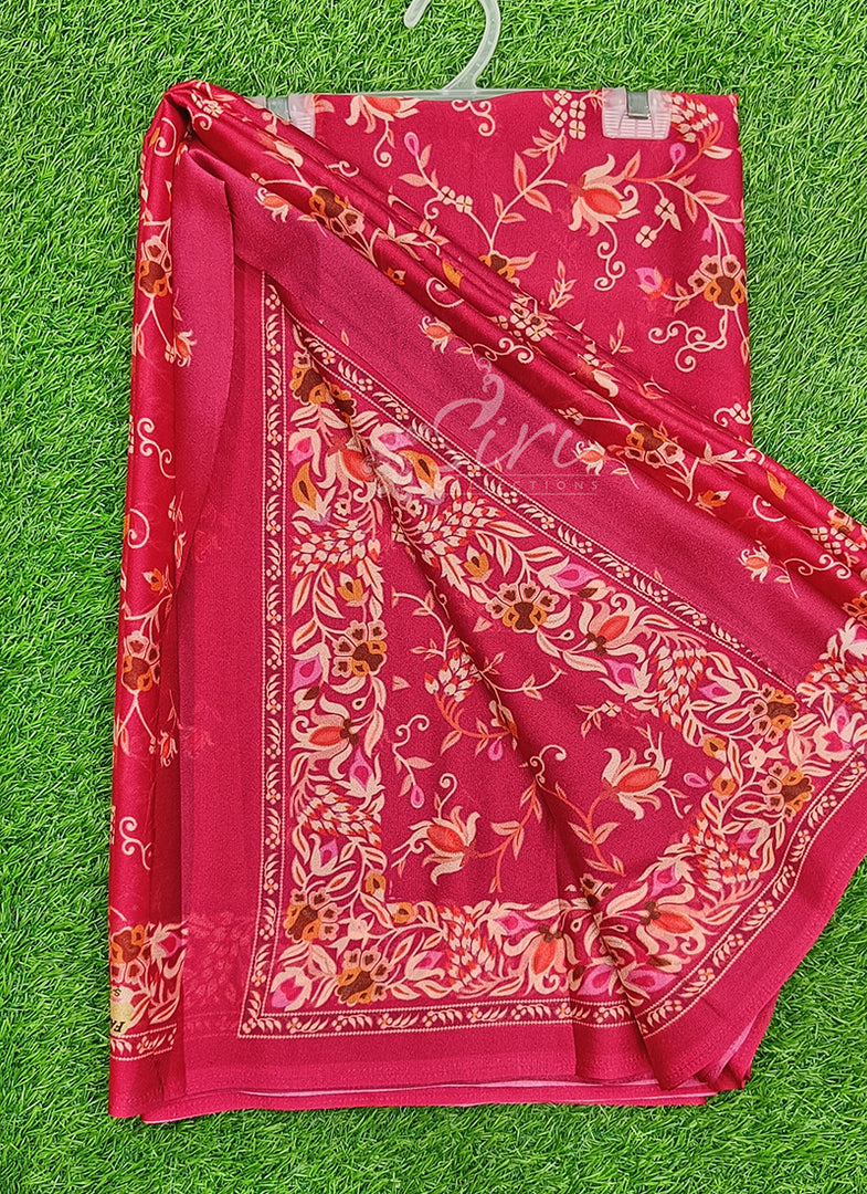 Siri Collections Latest Digital Print Crepe Georgette Saree