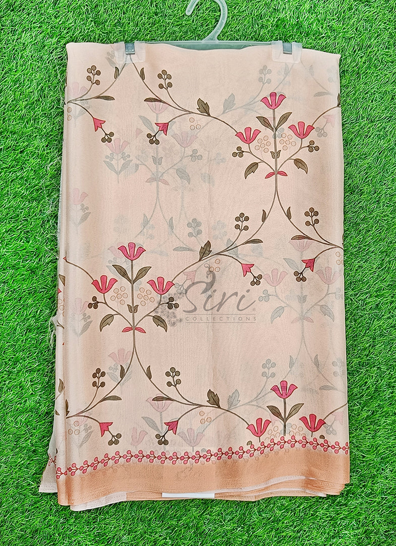 Latest Beautiful Digital Print Crepe Georgette Saree
