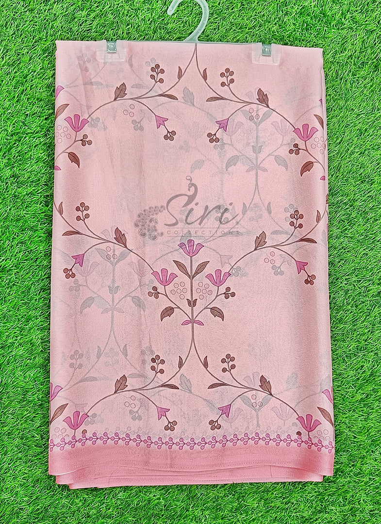 Latest Beautiful Digital Print Crepe Georgette Saree