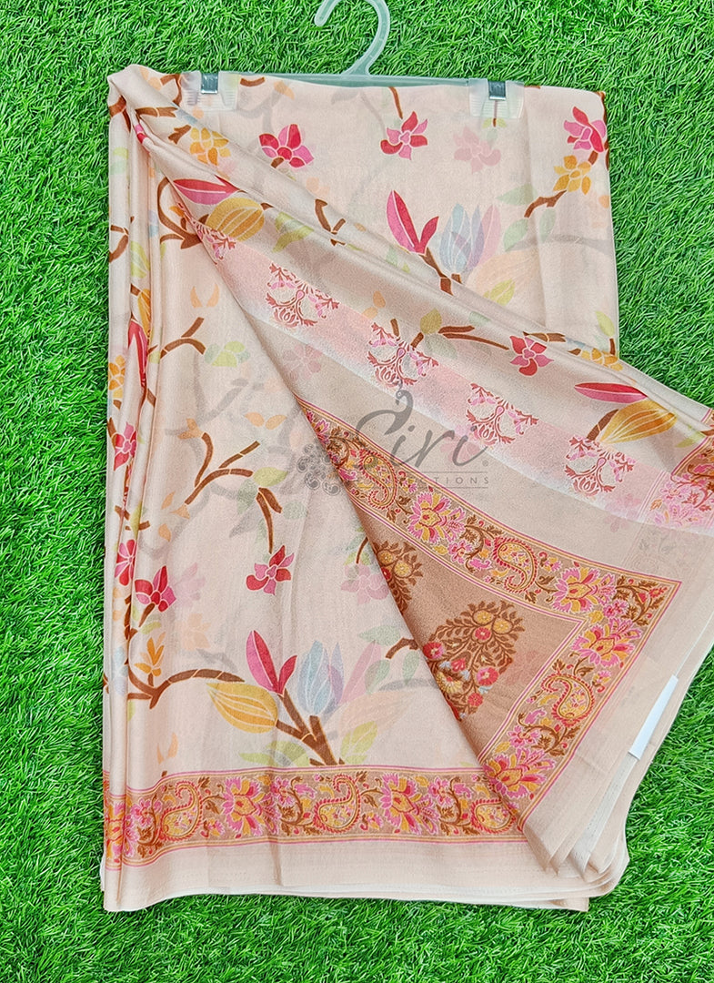 Latest Beautiful Digital Print Crepe Georgette Saree