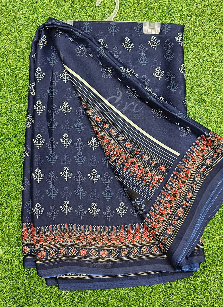 Latest Beautiful Digital Print Crepe Georgette Saree