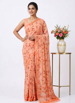 Load image into Gallery viewer, Trendy Floral Digital Print Georgette Saree