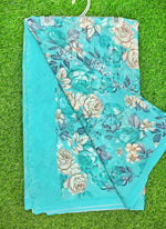 Load image into Gallery viewer, Trendy Floral Digital Print Georgette Saree