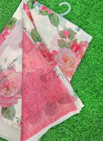 Load image into Gallery viewer, Trendy Floral Digital Print Georgette Saree