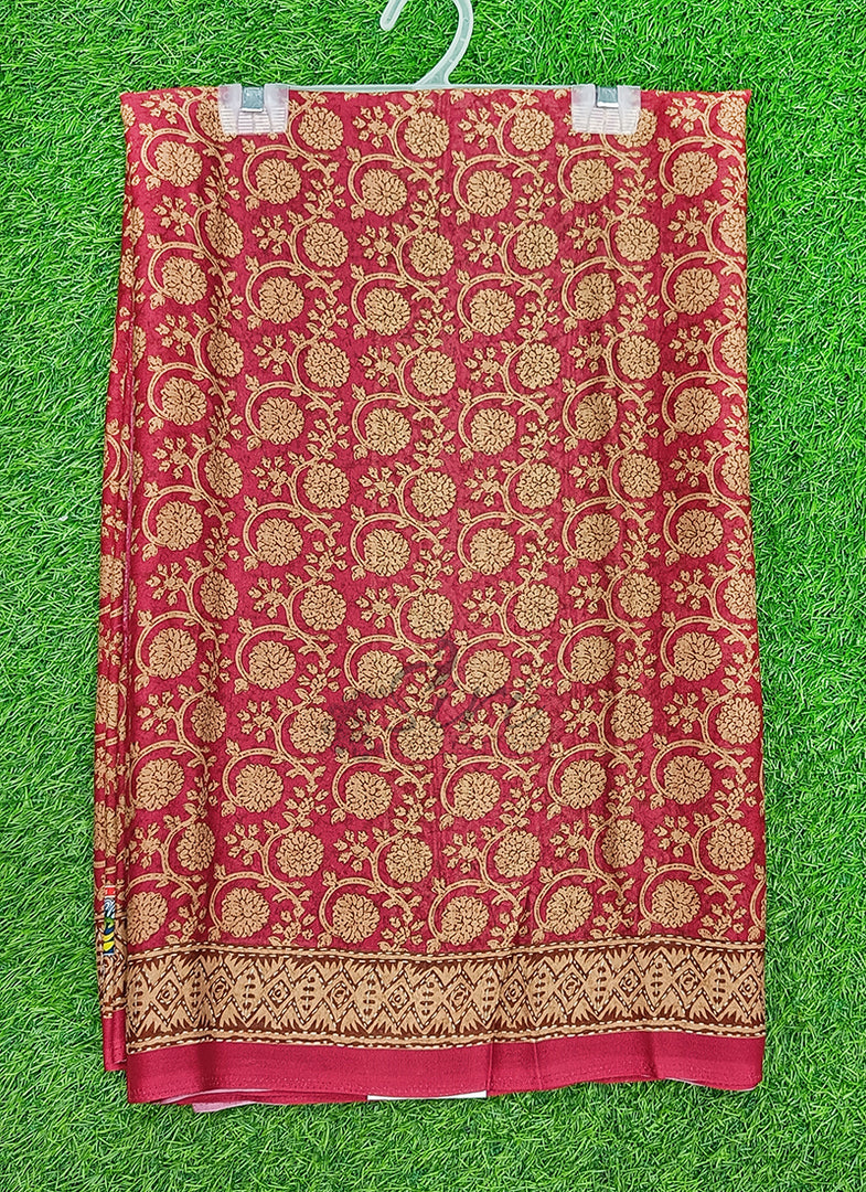 Trendy Floral Digital Print Crepe Georgette Saree