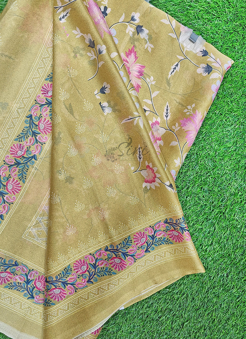 Latest Beautiful Digital Print Crepe Georgette Saree