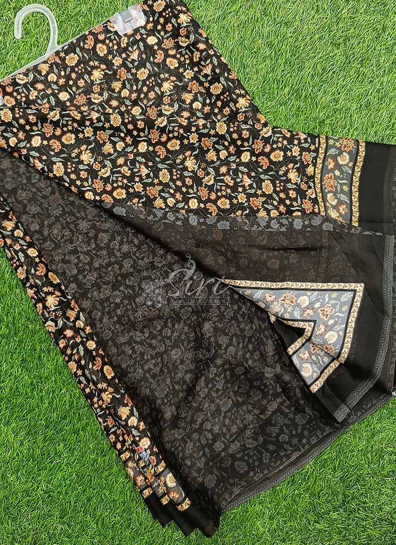 Latest Beautiful Premium Digital Print Crepe Georgette Saree